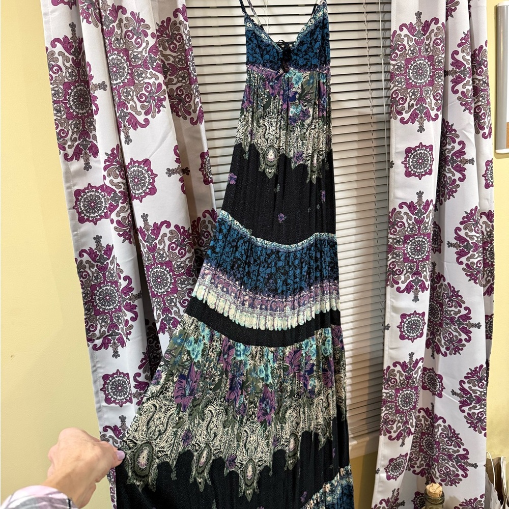 Intimately Free People Black and Purple Maxi Dress